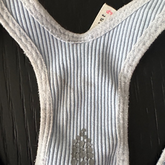 Light blue Ribbed Racerback Tank Top - Picture 5 of 5